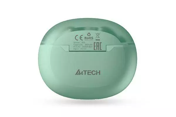 Блутут слушалки-тапи A4tech B20, True Wireless, Ментово зелени