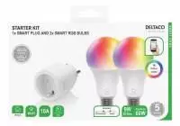 Смарт комплект DELTACO SH-KIT01, Контакт, 2 x LED крушки, Google Assistant, Alexa