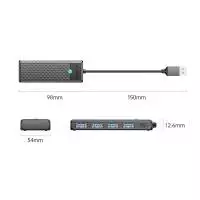 Orico хъб HUB USB3.0 4 port Black - PAPW4A-U3-015-BK