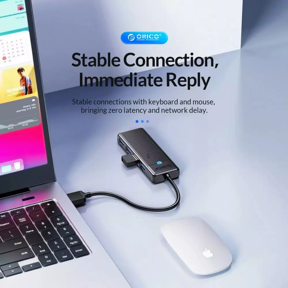 Orico хъб HUB USB3.0 4 port Black - PAPW4A-U3-015-BK