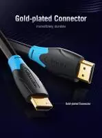 Vention Кабел HDMI v2.0 M / M 4K/60Hz Gold - 1.5M Black - AACBG