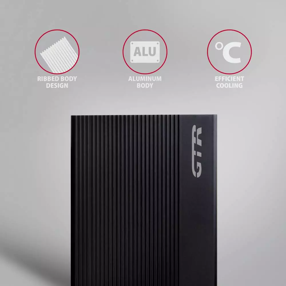 Външна кутия за диск AXAGON EE25-GTR USB-C 3.2 Gen 2, SATA 6G, 2.5" External SSD/HDD Black