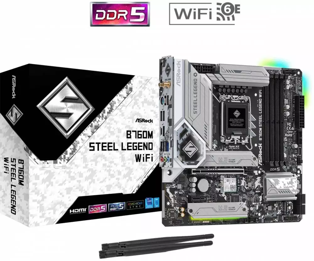 Дънна платка Asrock B760M Steel Legend WIFI LGA1700 DDR5