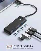 Orico хъб USB3.1 HUB Type-C - 4 x USB3.0 - PAPW4A-C3-015-BK