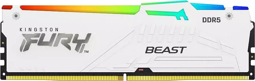 Памет Kingston FURY Beast White RGB EXPO 64GB (2x32GB) DDR5 6000MHz CL36 - KF560C36BWEAK2-64 