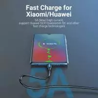 Vention Кабел USB 3.1 Type-C / USB 2.0 AM - 2.0M Black 5A Fast Charge - CORBH