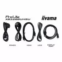 Монитор IIYAMA XB3288UHSU-B5, 31.5", VA, 4K UHD 3840x2160, 60Hz, 3ms, AMD FreeSync, HDMI, DP