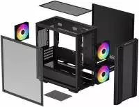 Кутия DeepCool CC360 ARGB Black Mid-Tower ATX Case