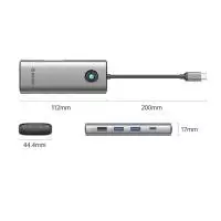 Orico докинг станция Type-C Docking Station Power Distribution 100W - HDMI, Type-C x 1, USB3.0 x 2, USB 2.0 x 1, LAN 1000Mbps Gigabit, VGA - PW11-8PC-GY-EP