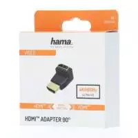 Адаптер HAMA 205164, HDMI мъжко - HDMI женско, на 90&deg;, Черен