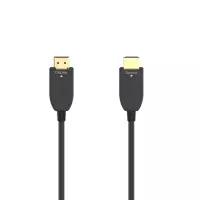 Оптичен активен кабел HAMA Optical, HDMI мъжко - HDMI мъжко, Ethernet, 8K, 3м, Позл.конектори, Черен