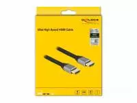 Кабел Delock Ultra High Speed, HDMI мъжко - HDMI мъжко, 48 Gbit/s, 8K 60 Hz, 2 м, Сив