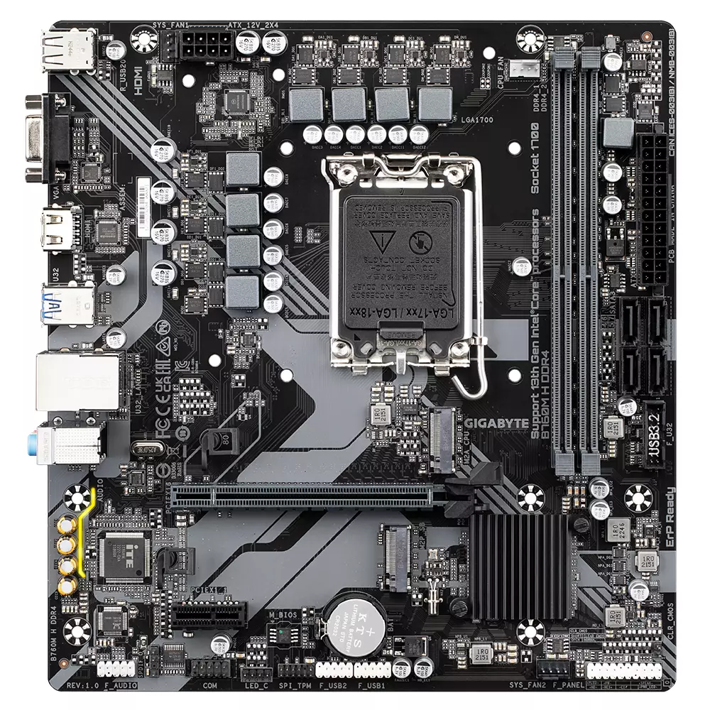 Дънна платка Gigabyte B760M H LGA1700 DDR4