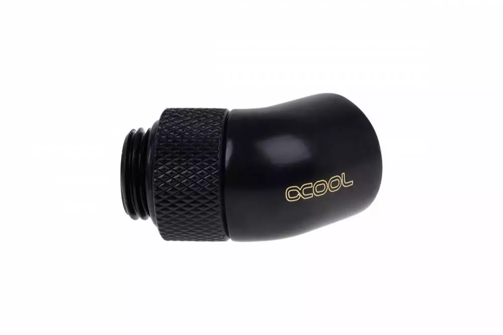 Фитинг Ъглов адаптер Alphacool Eiszapfen, 45&deg;, G1/4 външна към G1/4 вътрешна резба Black
