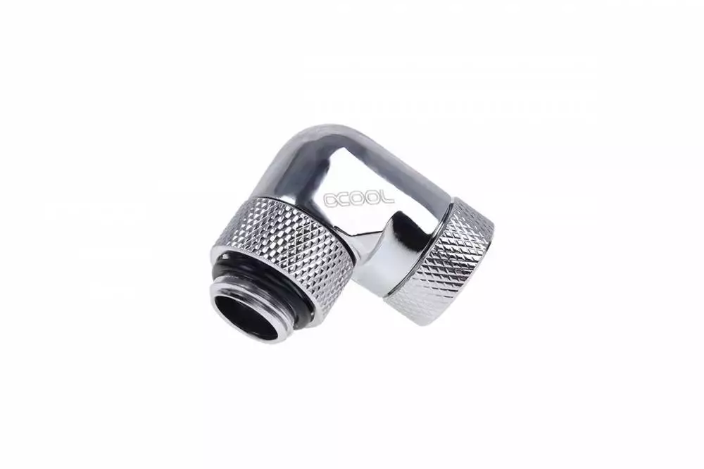 Фитинг Ъглов адаптер Alphacool Eiszapfen, 90&deg;, G1/4 външна към G1/4 вътрешна резба Nickel