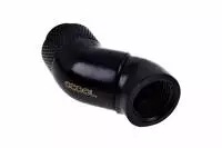 Фитинг Ъглов адаптер Alphacool Eiszapfen, 2 x 45&deg;, G1/4 външна към G1/4 вътрешна резба Black