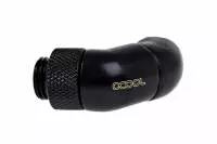 Фитинг Ъглов адаптер Alphacool Eiszapfen, 2 x 45&deg;, G1/4 външна към G1/4 вътрешна резба Black