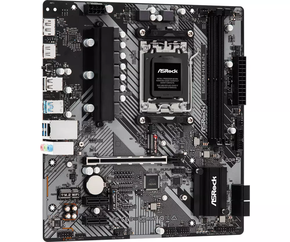 Дънна платка Asrock B650M-H/M.2+ AM5 DDR5