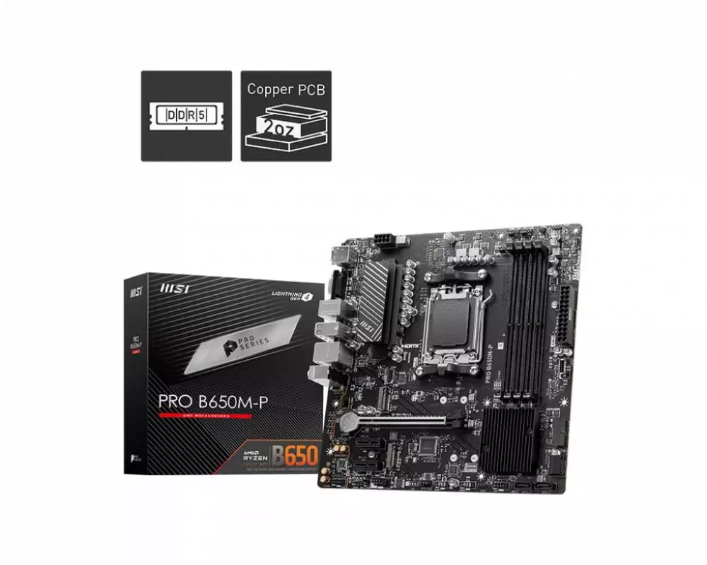 Дънна платка MSI PRO B650M-P AM5