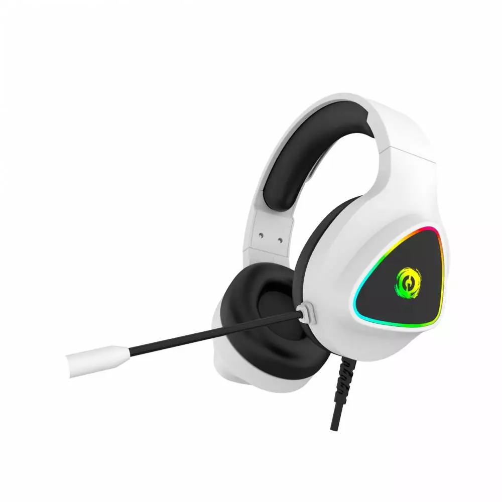 Геймърски слушалки CANYON Shadder GH-6 White RGB gaming headset with Microphone