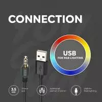 Геймърски слушалки CANYON Shadder GH-6 White RGB gaming headset with Microphone