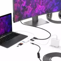 6-портов хъб j5create Mini Dock JCD373, USB, HDMI, SD, 3.5 mm jack