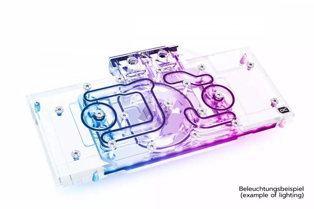 Воден блок за видео карта Alphacool Eisblock Aurora Acryl GPX-A Radeon RX 6700XT Reference with Backplate