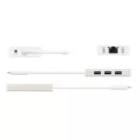 Хъб 3-портов J5create JCH471, USB-C 3.1, USB-A 3.0, Gigabit Ethernet