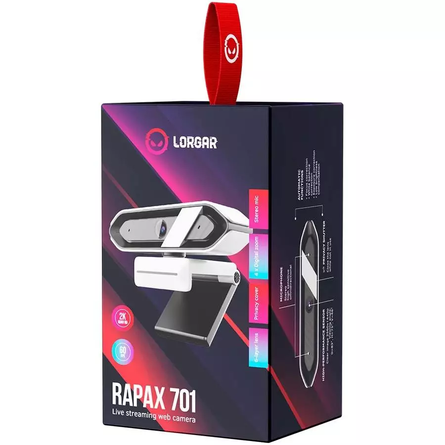 Уеб камера LORGAR Rapax 701 LRG-SC701WT White