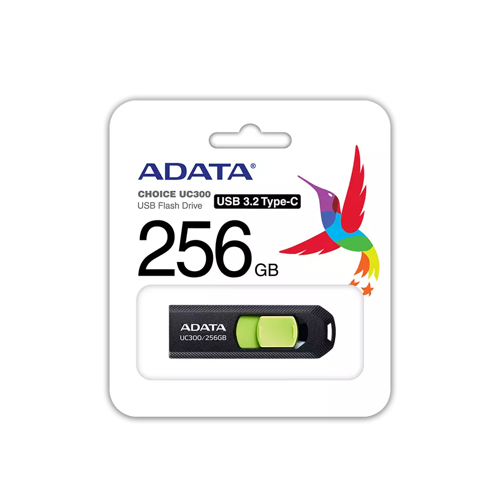 USB памет Adata UC300 256GB USB Type-C Black/Green 