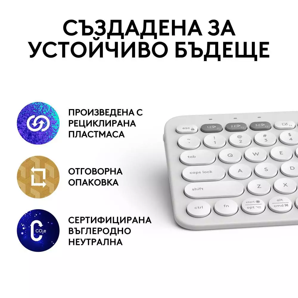 Клавиатура Logitech Pebble Keys 2 K380S Wireless - 920-011852