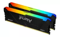 Памет Kingston FURY Beast Black RGB 16GB (2x8GB) DDR4 3200MHz CL16 - KF432C16BB2AK2/16