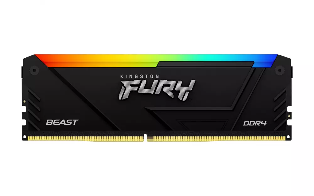 Памет Kingston FURY Beast Black RGB 32GB (2x16GB) DDR4 3200MHz CL16 - KF432C16BB2AK2/32