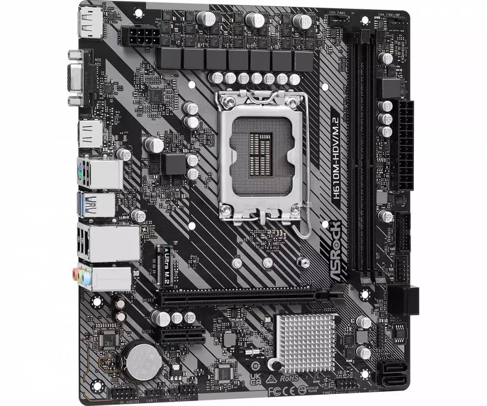 Дънна платка Asrock H610M-HDV/M.2 R2.0 LGA1700 DDR4