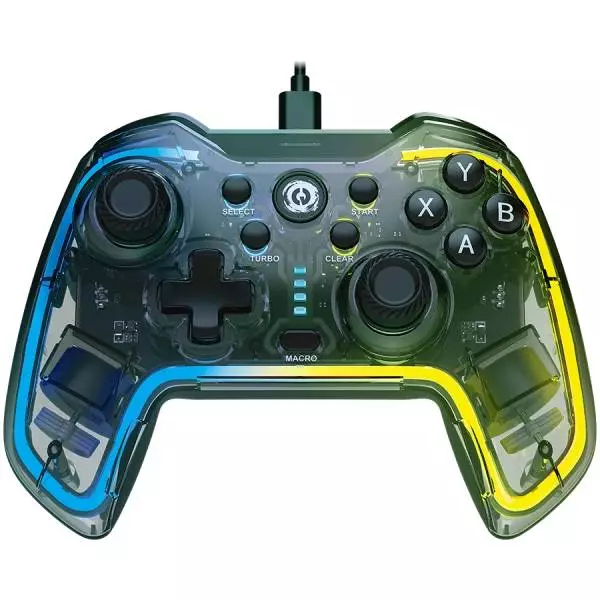 Геймпад CANYON CND-GP02 RGB Wireless Gamepad 2.4G Controller with built-in 800mah battery, Crystal, PC, PS3, PS4, Xbox 360, Nintendo 