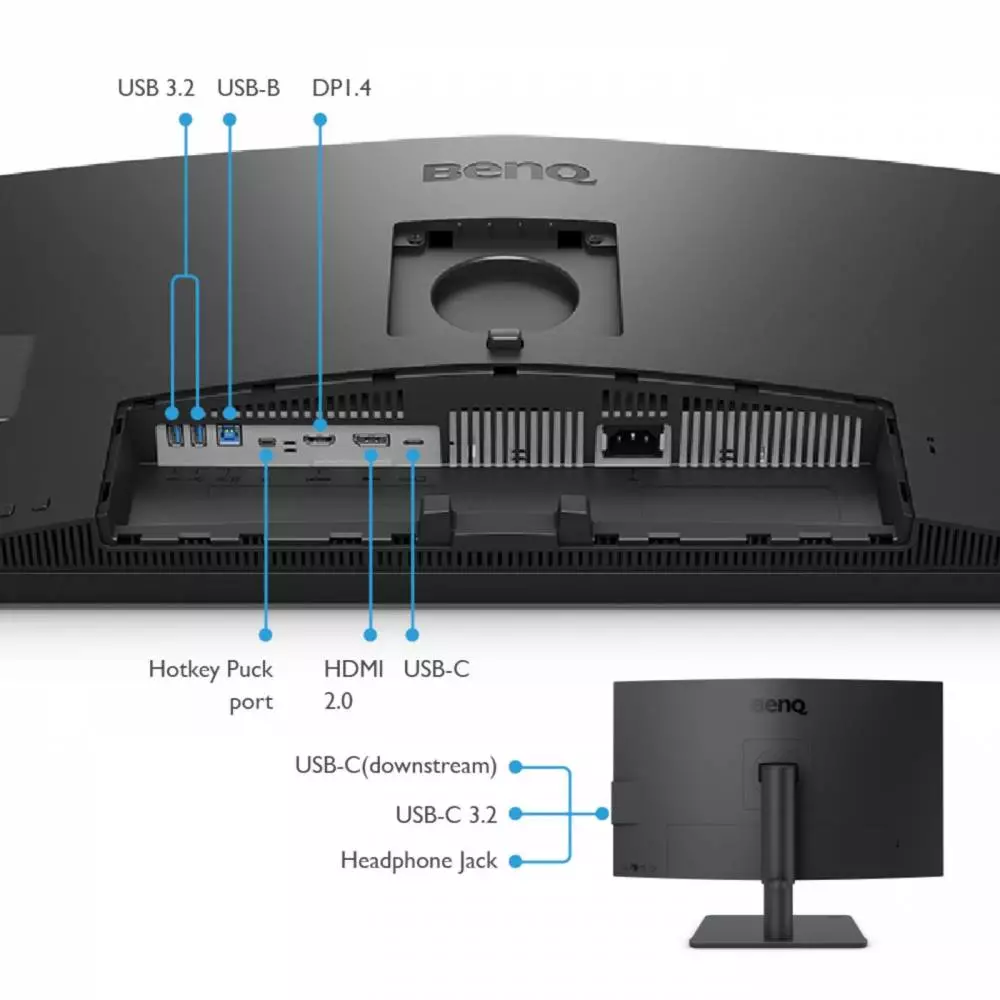 Монитор BenQ PD2706U, 27", IPS, 4K UHD 3840x2160, 60Hz, HDR400, HDMI, DP, USB-C PD