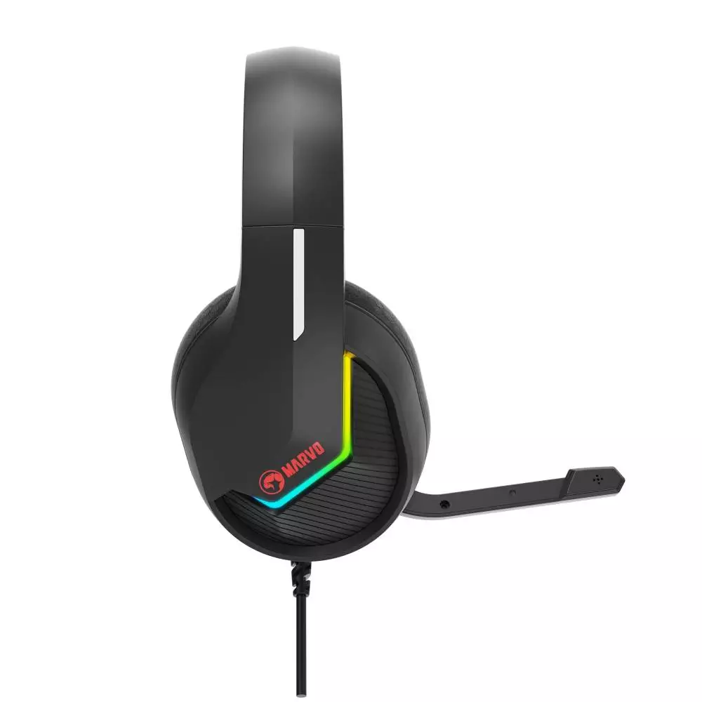 Геймръски слушалки Marvo H8618 Black - 50mm, USB, RGB