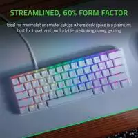 Геймърска клавиатура Razer Huntsman Mini White, Linear Optical Switch, 60% Gaming Keyboard - RZ03-03390400-R3M1