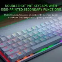 Геймърска клавиатура Razer Huntsman Mini White, Linear Optical Switch, 60% Gaming Keyboard - RZ03-03390400-R3M1