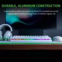 Геймърска клавиатура Razer Huntsman Mini White, Linear Optical Switch, 60% Gaming Keyboard - RZ03-03390400-R3M1