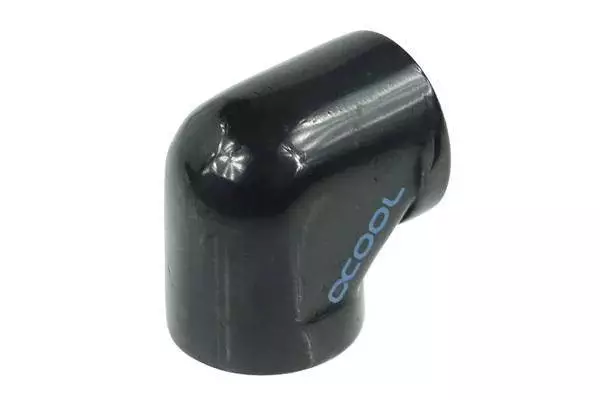 L-конектор Alphacool HF, Вътрешна резба G1/4 - G1/4, 90&deg;, Черен мат