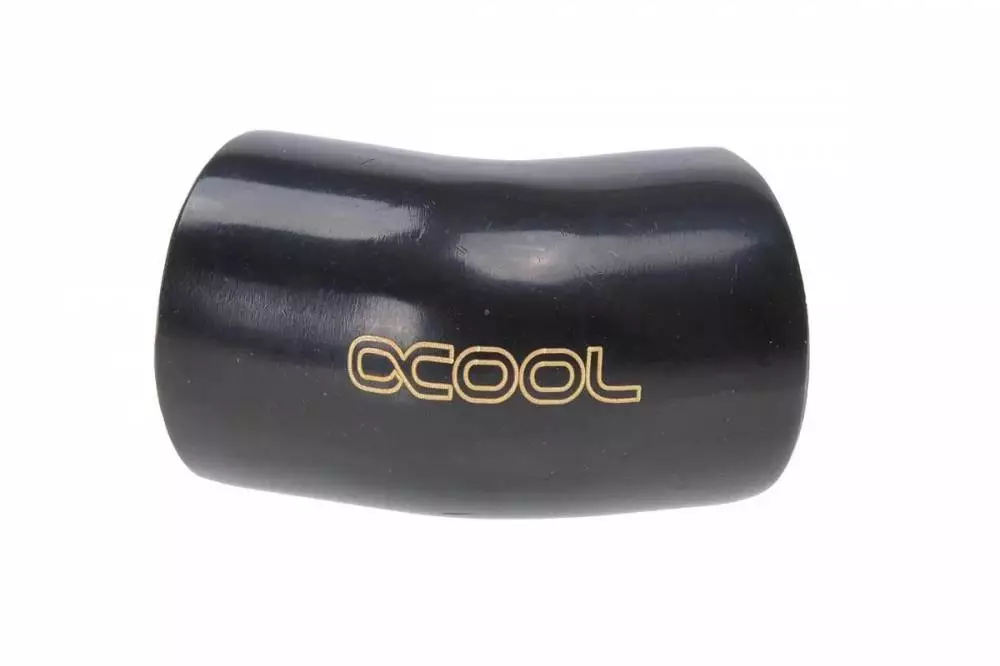 L-конектор Alphacool HF, Вътрешна резба G1/4 - G1/4, 45&deg;, Черен мат