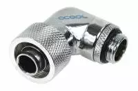 Компресионен фитинг Alphacool, 16/10 - G1/4, 90&deg;, Въртящ се, Хром