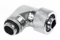 Компресионен фитинг Alphacool, 16/10 - G1/4, 90&deg;, Въртящ се, Хром