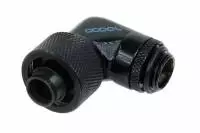 Компресионен фитинг Alphacool, 16/10 - G1/4, 90&deg;, Въртящ се, Черен мат