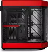 Кутия HYTE Y60 Tempered Glass Mid-Tower Black/Red