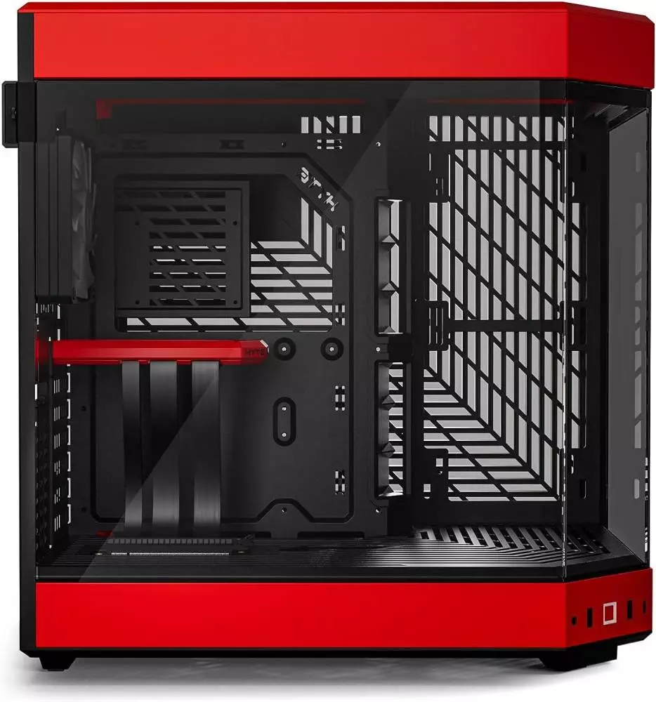Кутия HYTE Y60 Tempered Glass Mid-Tower Black/Red