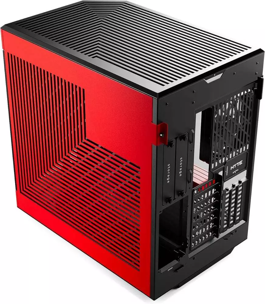 Кутия HYTE Y60 Tempered Glass Mid-Tower Black/Red