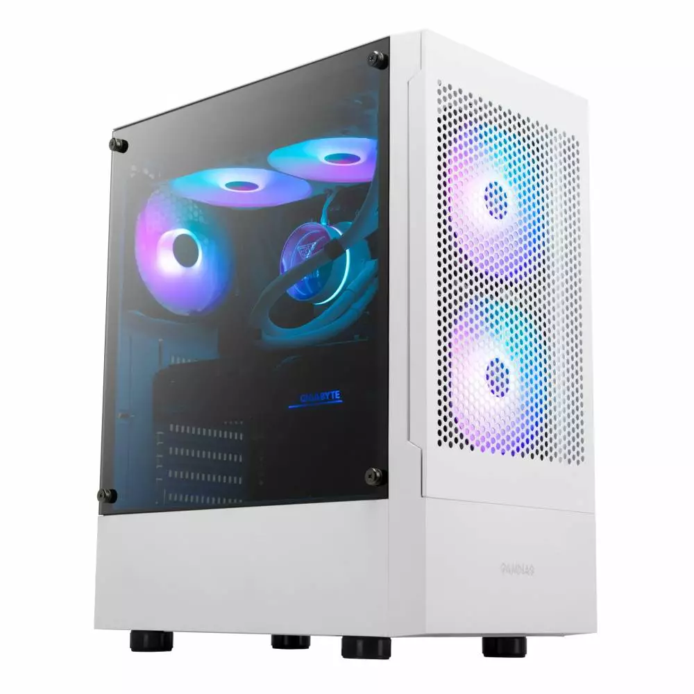 Кутия Gamdias TALOS E3 MESH White aRGB Tempered Glass Case ATX