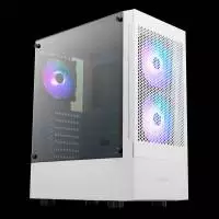 Кутия Gamdias TALOS E3 MESH White aRGB Tempered Glass Case ATX